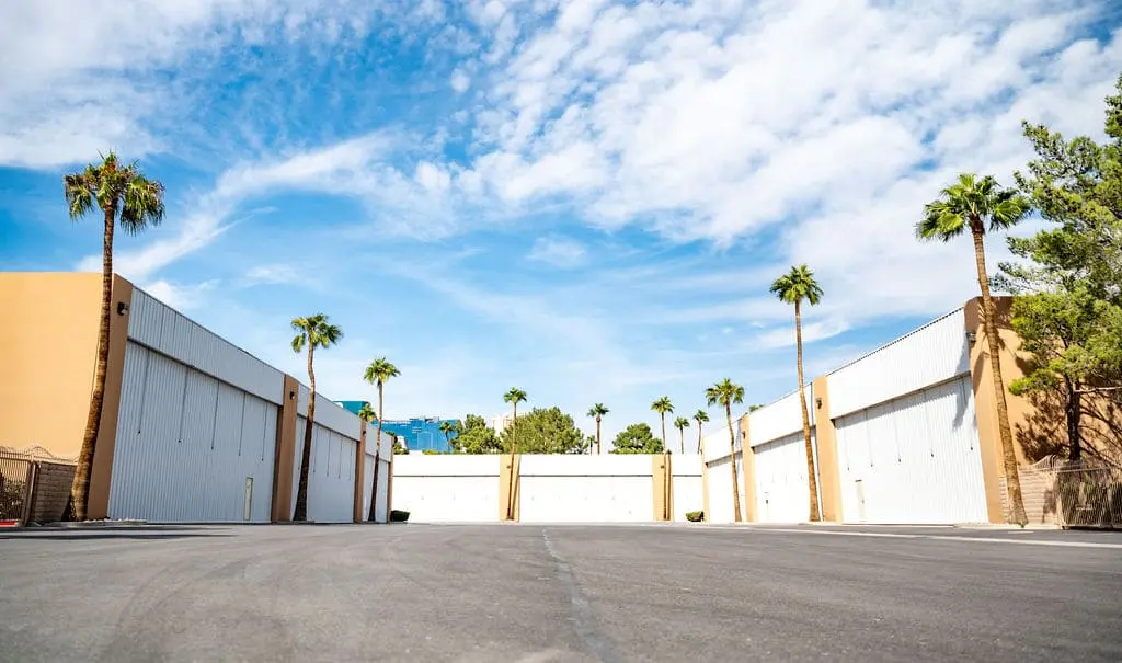 airplane hangers at Quail Air Center in Las Vegas
